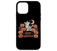 Adorable Loup Gris Hurlant Citrouille Halloween Coque pour iPhone 12 Mini