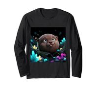 Adorable Loutre Kawaii drôle garçons Filles Costume Peluche mème Manche Longue