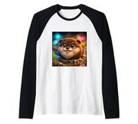 Adorable Loutre Kawaii drôle garçons Filles Costume Peluche mème Manche Raglan