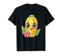 Adorable maïs kawaii avec visage heureux T-Shirt