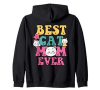 Adorable maman amoureuse des chats | Mignon animal de compagnie parent meilleur chat maman de tous les temps Sweat à Capuche