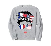 Adorable Maman française américaine Fille sœur France Bastille Day Sweatshirt