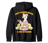 Adorable Maman oie avec Ses 3 bébés drôles et Mignonnes oies Sweat à Capuche