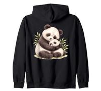 Adorable Maman Panda et bébé Ours câlinant Sweat à Capuche