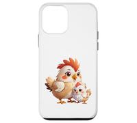Adorable Maman Poule et bébé Poussin Dessin animé Coque pour iPhone 12 Mini