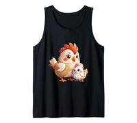 Adorable Maman Poule et bébé Poussin Dessin animé Débardeur