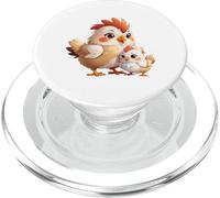 Adorable Maman Poule et bébé Poussin Dessin animé PopSockets PopGrip pour MagSafe