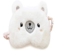 Adorable Masque De Sommeil En Peluche ¿ Cache-Yeux Animal Doux Pour Un Sommeil Confortable, Sangle Réglable, Blanc, 2 Pièces