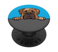 Adorable Mastiff Anglais Qui Regarde Un Chiot Amusant pour Amoureux des Chiens PopSockets PopGrip Adhésif