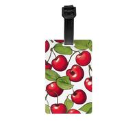 Adorable mignon rouge cerise 3 étiquettes de bagage pour valises étiquettes durables pour sac pour reconnaître facilement le sac essentiel pour les voyages
