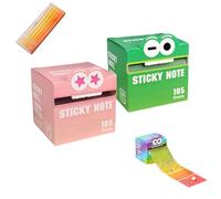 Adorable Monster Sticky Notes,105-Page Pad With Pastel Animal Designs - Fun Cartoon Memo Pads For School,Teacher Gifts & Student Supplies | Cute To-Do List Notepaper (2pcs-A)