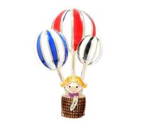 Adorable montgolfière fille fille alliage broche émail badge accessoires décoratifs pour manteaux sacs aiguille décorative légère polyvalente broche mode, taille unique, comme décrit