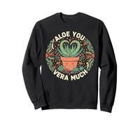 Adorable Motif Aloe You Vera Much Plant Sweatshirt