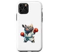 Adorable Motif Animal de rhinocéros Boxe, Arts Martiaux Coque pour iPhone 11 Pro