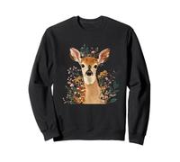Adorable Motif cerf Faon Sweatshirt