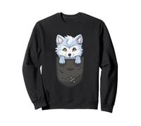 Adorable Motif Loup de Poche pour Amoureux des Animaux Sweatshirt