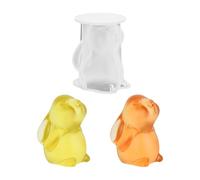 Adorable moule à bougie en silicone en forme de lapin résistant à la | Sans silicone toxique, résistant à la chaleur, accessoires de bricolage faits à la main pour les projets décoratifs