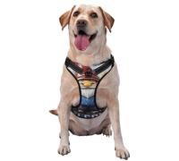 Adorable nain avec tournesols - Harnais réglable réfléchissant Oxford - Contrôle facile - Pour chien de taille moyenne et grande