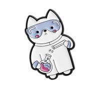 Adorable Nurse Kitten Brooch Corsage Pin with Cartoon Design for Professionals Friend Gifts and Fashion Jewelry Gift