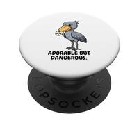 Adorable Oiseau Manga Cigogne mais Dangereux PopSockets PopGrip Adhésif