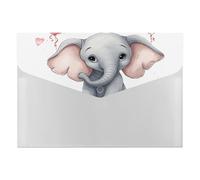 Adorable organiseur de documents en accordéon à 6 poches avec étiquettes et enveloppes en plastique avec fermeture à pression 33 x 23 cm