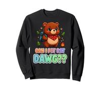 Adorable Ours Can I Pet Dat Dawg Campfire Adventure Outing Sweatshirt