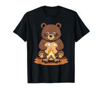 Adorable Ours de Camping torréfaction guimauves feu de Camp T-Shirt