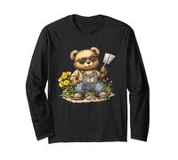 Adorable ours en peluche avec gants de jardinage pour un joli look Manche Longue