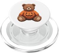 Adorable Ours en Peluche Citrouille Jack O'Lantern Halloween Enfants PopSockets PopGrip pour MagSafe