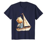 Adorable Ours en Peluche garçon dans Un Bateau Aventure océan Chambre bébé T-Shirt