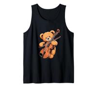 Adorable ours en peluche jouant d'un violoncelliste Débardeur