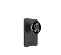 Adorable ours en peluche qui écoute de la musique PopSockets PopWallet pour MagSafe