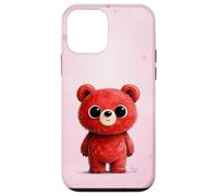 Adorable Ours en Peluche Rouge Kawaii esthétique Coque pour iPhone 12 Mini