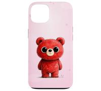 Adorable Ours en Peluche Rouge Kawaii esthétique Coque pour iPhone 13