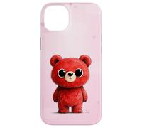 Adorable Ours en Peluche Rouge Kawaii esthétique Coque pour iPhone 14 Plus