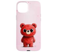 Adorable Ours en Peluche Rouge Kawaii esthétique Coque pour iPhone 15 Plus