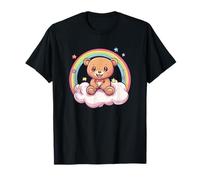 Adorable ours en peluche sur nuage avec arc-en-ciel T-Shirt