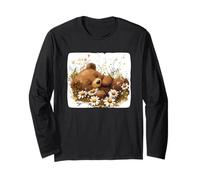 Adorable Ours endormi dans Un Costume de Marguerites pour la Saison de Floraison Manche Longue