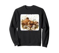 Adorable Ours endormi dans Un Costume de Marguerites pour la Saison de Floraison Sweatshirt