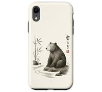 Adorable Ours Japonais Sumi-e Lavé à l'encre Art Zen Paix Coque pour iPhone XR
