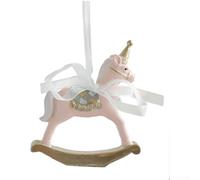 Adorable ours ornemental en résine rose pour arbre (cheval de Troie)