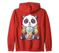 Adorable Ours Panda Buvant du Boba Kawaii pour Les Enfants Sweat à Capuche