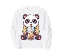 Adorable Ours Panda Buvant du Boba Kawaii pour Les Enfants Sweatshirt
