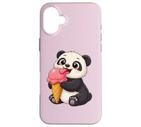 Adorable Ours Panda Kawaii avec Glace été Coque pour iPhone 16 Plus