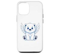 Adorable Ours Polaire angélique Dessin animé Coque pour iPhone 12/12 Pro