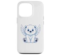 Adorable Ours Polaire angélique Dessin animé Coque pour iPhone 13 Pro