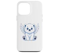 Adorable Ours Polaire angélique Dessin animé Coque pour iPhone 13 Pro Max