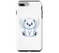 Adorable Ours Polaire angélique Dessin animé Coque pour iPhone 7 Plus/8 Plus