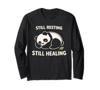 Adorable Panda endormi pour la récupération du Stress Manche Longue