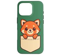 Adorable panda rouge de poche, animal de la forêt Coque pour iPhone 16 Pro